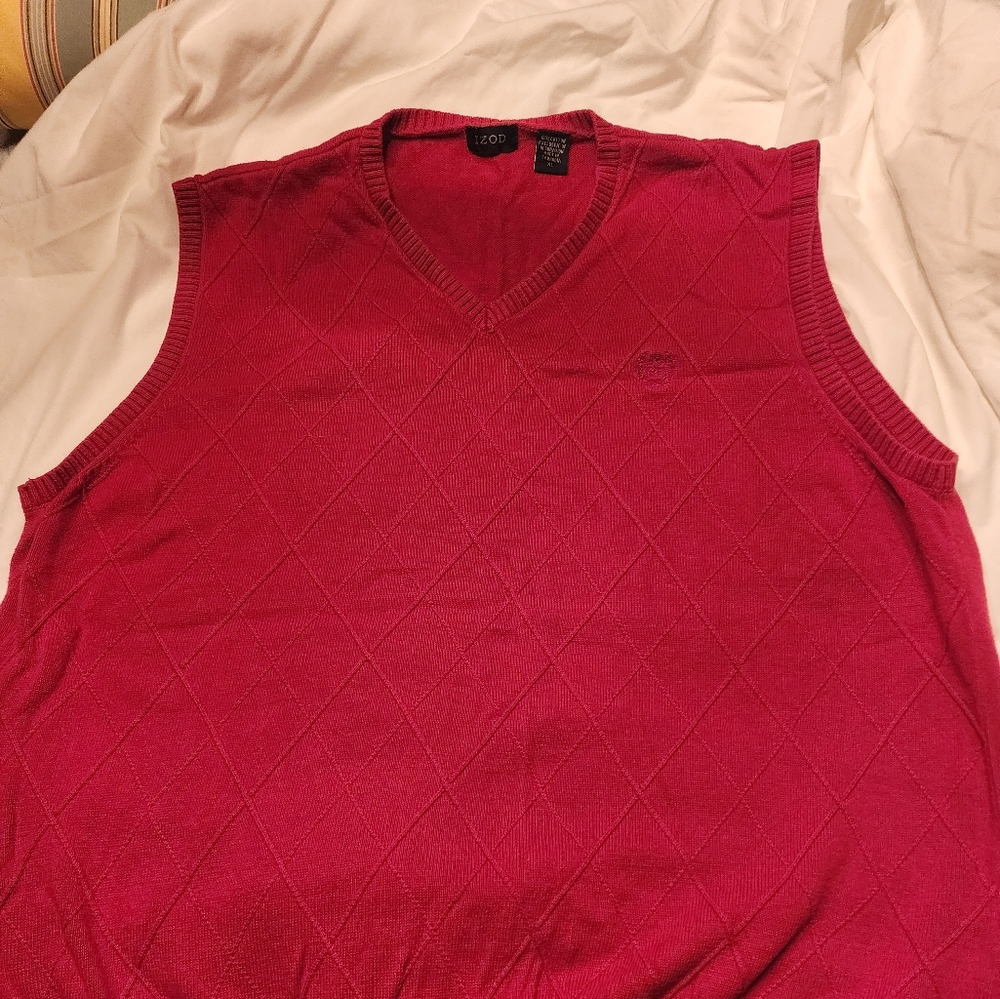 Izod mens xl sweater vest rec